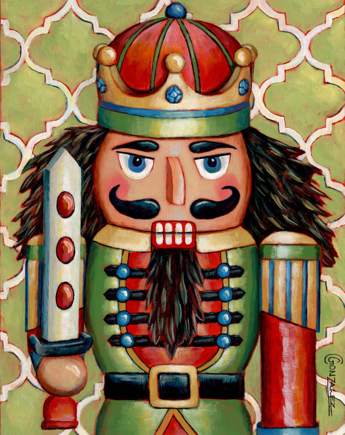 A painting of Jolly Nutcracker