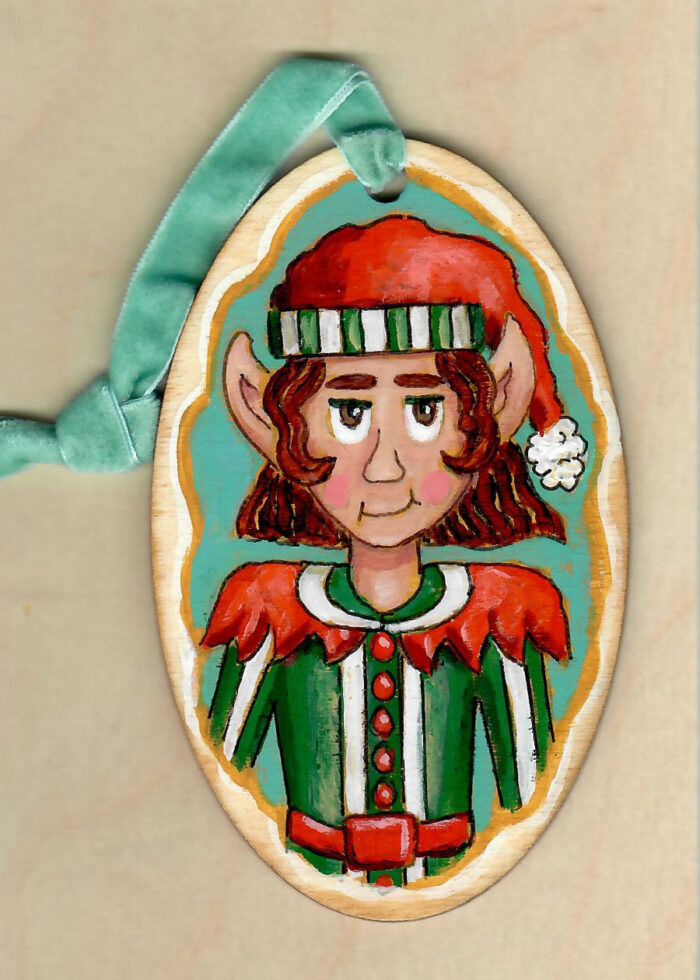 2024 Elf Boy Ornament No 01 - 2.75inx4.50in - Original