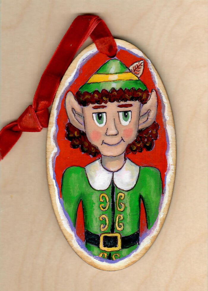 2024 Elf Boy Ornament No 02 - 2.75inx4.50in - Original