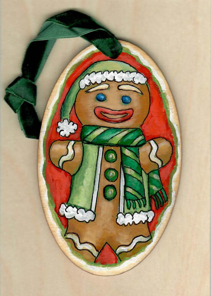 2024 Gingerbread Boy Ornament No 01 - 2.75inx4.50in - Original