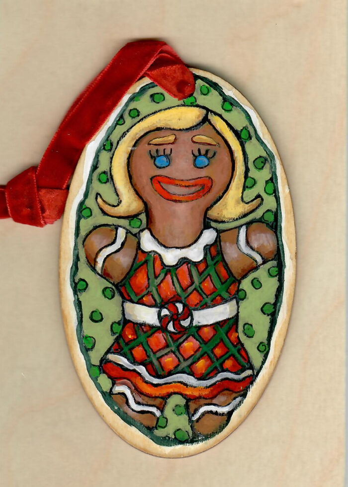 2024 Gingerbread Girl Ornament No 01 - 2.75inx4.50in - Original