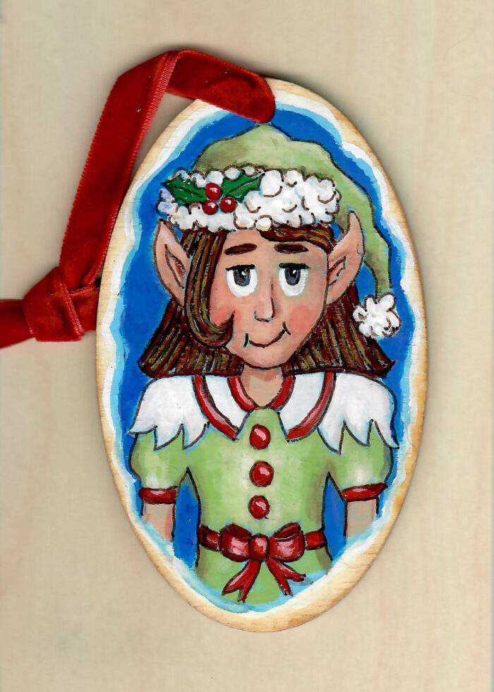 2024 Elf Girl Ornament No 02 - 2.75inx4.50in - Original