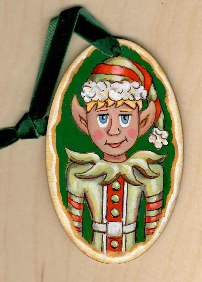 2024 Elf Boy Ornament No 03 - 2.75inx4.50in - Original