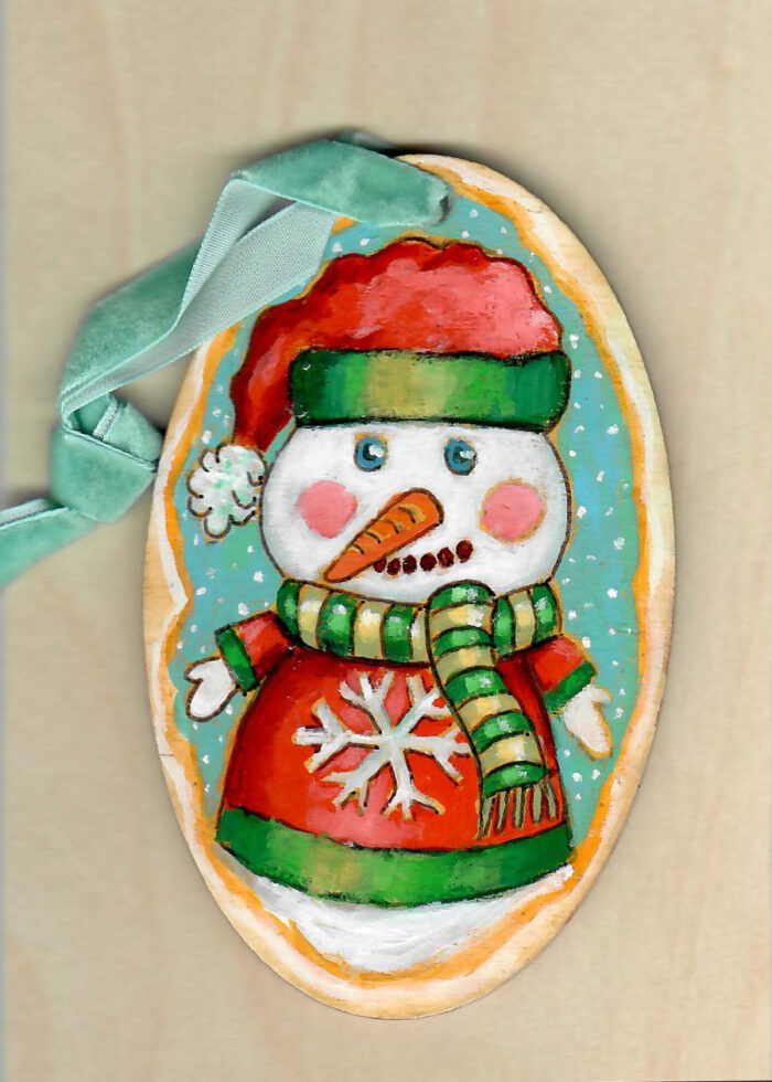 2024 Snowman Ornament No 01 - 2.75inx4.50in - Original