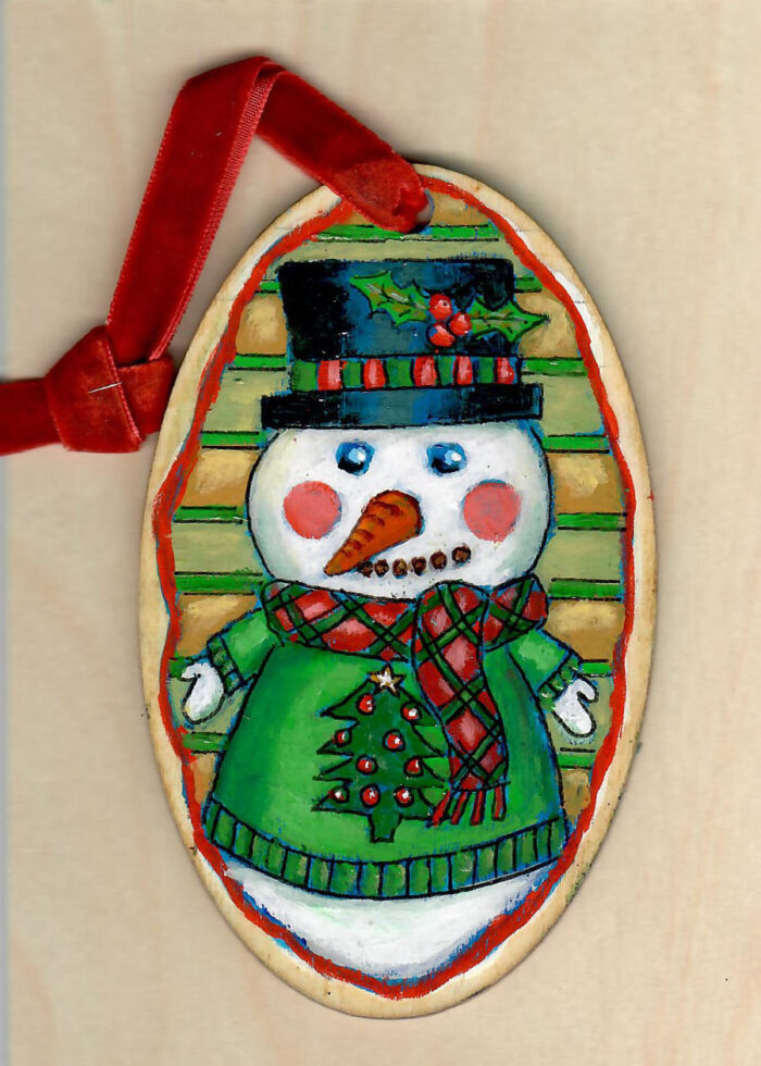 2024 Snowman Ornament No 02 - 2.75inx4.50in - Original